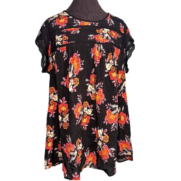 Daniel Rainn Plus SIze Black Floral Blouse - Picture 1 of 11